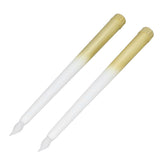 2pcs LED Taper Candles Battery Powered Flameless LED Candle Sticks for Festival Wedding Birthday Party Half Spray Gold