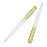 2pcs LED Taper Candles Battery Powered Flameless LED Candle Sticks for Festival Wedding Birthday Party Half Spray Gold - Extra Image