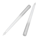 2pcs LED Taper Candles Battery Powered Flameless LED Candle Sticks for Festival Wedding Birthday Party Half Spray Silver