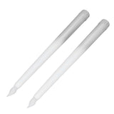 2pcs LED Taper Candles Battery Powered Flameless LED Candle Sticks for Festival Wedding Birthday Party Half Spray Silver - Extra Image
