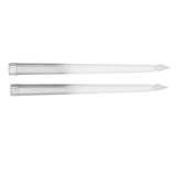 2pcs LED Taper Candles Battery Powered Flameless LED Candle Sticks for Festival Wedding Birthday Party Half Spray Silver