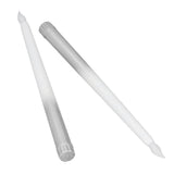 2pcs LED Taper Candles Battery Powered Flameless LED Candle Sticks for Festival Wedding Birthday Party Half Spray Silver - Extra Image