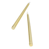 2pcs LED Taper Candles Battery Powered Flameless LED Candle Sticks for Festival Wedding Birthday Party Full Spray Gold - Extra Image