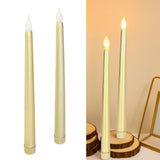 2pcs LED Taper Candles Battery Powered Flameless LED Candle Sticks for Festival Wedding Birthday Party Full Spray Gold - Extra Image