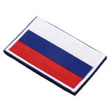 European Country Flags Patch World National Hook and Loop Badge Embroidered Patch Accessory Russia - Close-Up Angle