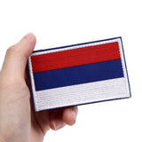 European Country Flags Patch World National Hook and Loop Badge Embroidered Patch Accessory Russia