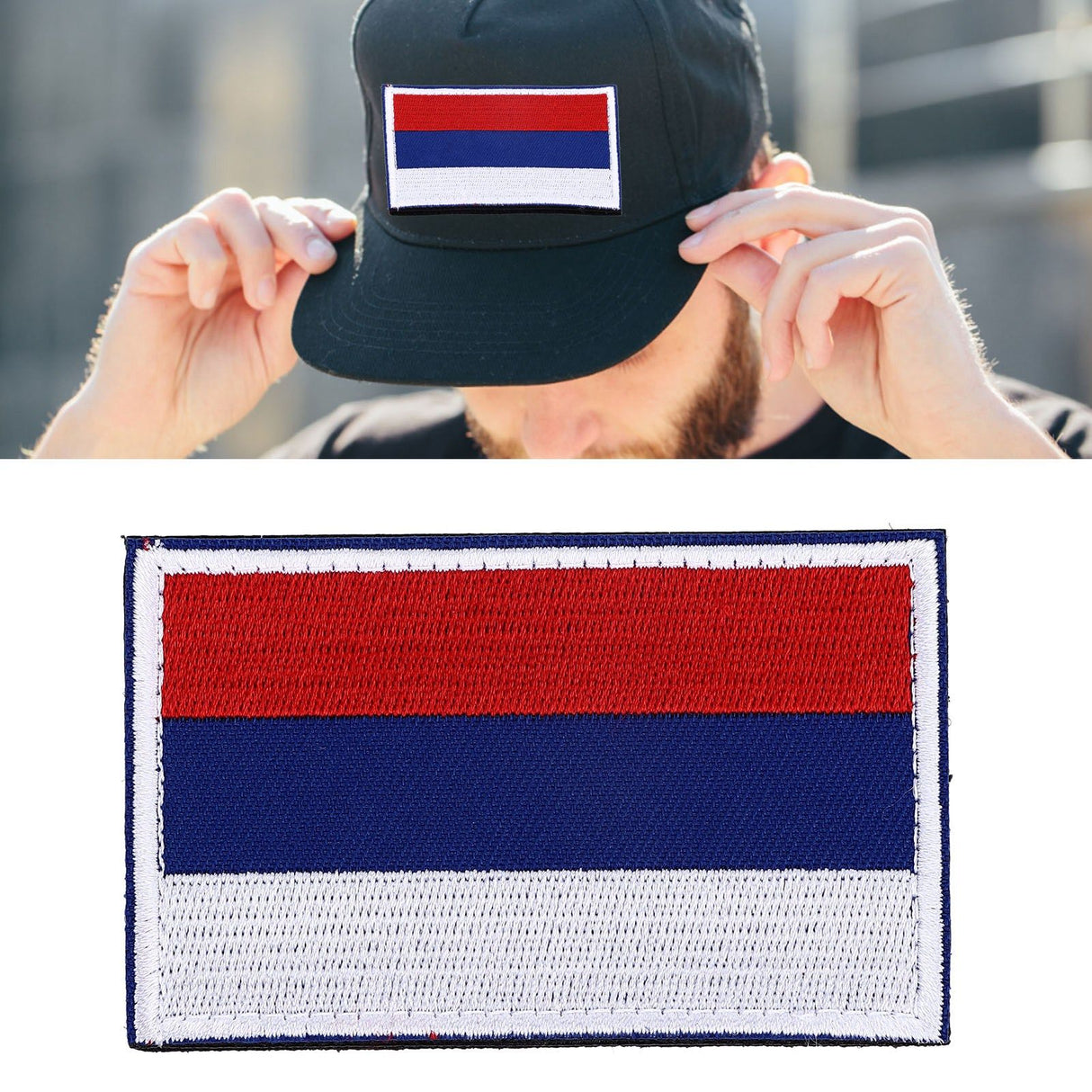 European Country Flags Patch World National Hook and Loop Badge Embroidered Patch Accessory Russia