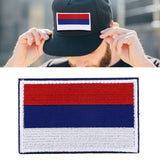 European Country Flags Patch World National Hook and Loop Badge Embroidered Patch Accessory Russia