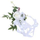 Wedding Chair Flower Nordic Style Simulation Wedding Chair Decoration for Photography Props Birthday Party Decor White - Side View