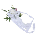 Wedding Chair Flower Nordic Style Simulation Wedding Chair Decoration for Photography Props Birthday Party Decor White - Top-Down View