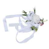 Wedding Chair Flower Nordic Style Simulation Wedding Chair Decoration for Photography Props Birthday Party Decor White - 45-Degree Angle