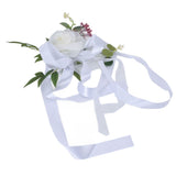 Wedding Chair Flower Nordic Style Simulation Wedding Chair Decoration for Photography Props Birthday Party Decor White - Close-Up Angle