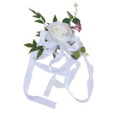 Wedding Chair Flower Nordic Style Simulation Wedding Chair Decoration for Photography Props Birthday Party Decor White - Low Angle