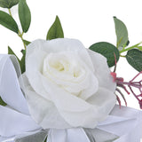 Wedding Chair Flower Nordic Style Simulation Wedding Chair Decoration for Photography Props Birthday Party Decor White - Extra Image