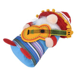 Dwarf Doll Cute Soft Lucky Prevent Fading Festival Gnomes with Musical Instruments for Halloween Props and Party Guitar Boy - Side View