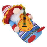 Dwarf Doll Cute Soft Lucky Prevent Fading Festival Gnomes with Musical Instruments for Halloween Props and Party Guitar Boy