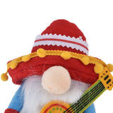 Dwarf Doll Cute Soft Lucky Prevent Fading Festival Gnomes with Musical Instruments for Halloween Props and Party Guitar Boy