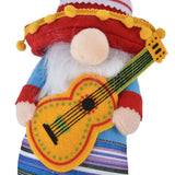 Dwarf Doll Cute Soft Lucky Prevent Fading Festival Gnomes with Musical Instruments for Halloween Props and Party Guitar Boy - Extra Image