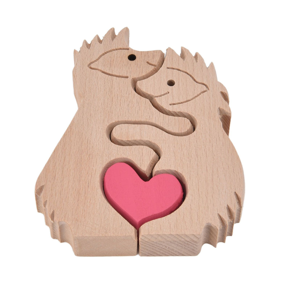Wooden Animal Ornament Cute Shape Animal Family Handcrafted Mini Wooden Rabbits Statue for Home Decoration Gifts B13