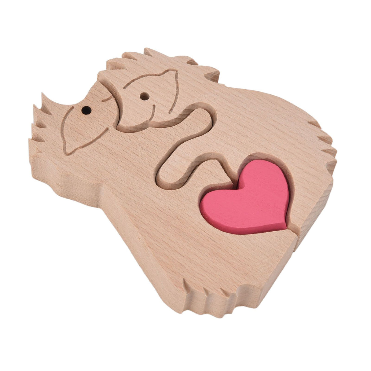 Wooden Animal Ornament Cute Shape Animal Family Handcrafted Mini Wooden Rabbits Statue for Home Decoration Gifts B13