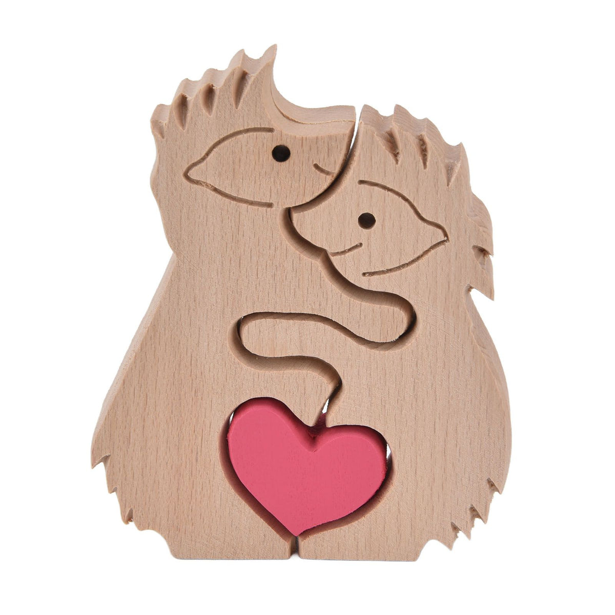 Wooden Animal Ornament Cute Shape Animal Family Handcrafted Mini Wooden Rabbits Statue for Home Decoration Gifts B13
