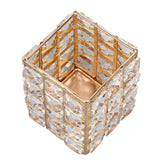 European Style Crystal Storage Box Crystal Jewelry Trinket Box Square Earrings Rings Organizer for Gift Giving Home Decoration Gold