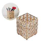 European Style Crystal Storage Box Crystal Jewelry Trinket Box Square Earrings Rings Organizer for Gift Giving Home Decoration Gold