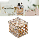 European Style Crystal Storage Box Crystal Jewelry Trinket Box Square Earrings Rings Organizer for Gift Giving Home Decoration Gold - Extra Image