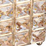 European Style Crystal Storage Box Crystal Jewelry Trinket Box Square Earrings Rings Organizer for Gift Giving Home Decoration Gold