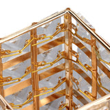European Style Crystal Storage Box Crystal Jewelry Trinket Box Square Earrings Rings Organizer for Gift Giving Home Decoration Gold - Extra Image