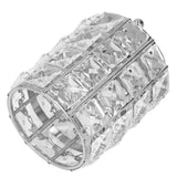 Makeup Brush Holder Crystal Metal Durable Elegant Style Wide Application Pen Holder for Brush Pencil Jewelry Silver - Top-Down View