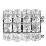 Makeup Brush Holder Crystal Metal Durable Elegant Style Wide Application Pen Holder for Brush Pencil Jewelry Silver - 45-Degree Angle