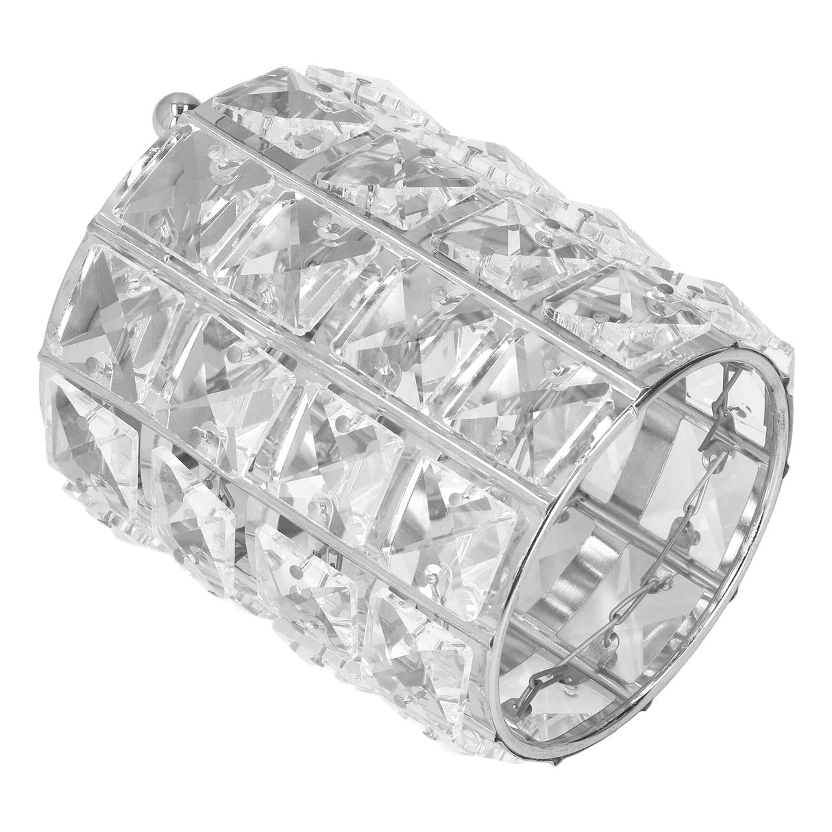 Makeup Brush Holder Crystal Metal Durable Elegant Style Wide Application Pen Holder for Brush Pencil Jewelry Silver
