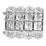 Makeup Brush Holder Crystal Metal Durable Elegant Style Wide Application Pen Holder for Brush Pencil Jewelry Silver - Low Angle