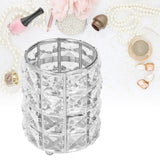 Makeup Brush Holder Crystal Metal Durable Elegant Style Wide Application Pen Holder for Brush Pencil Jewelry Silver - Extra Image
