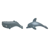 2PCS Whale Ornament Cute Whale Look Modern Style Whale Figurine Resin Ornament for Home Decoration Mini Garden Cake - 45-Degree Angle