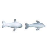 2PCS Whale Ornament Cute Whale Look Modern Style Whale Figurine Resin Ornament for Home Decoration Mini Garden Cake