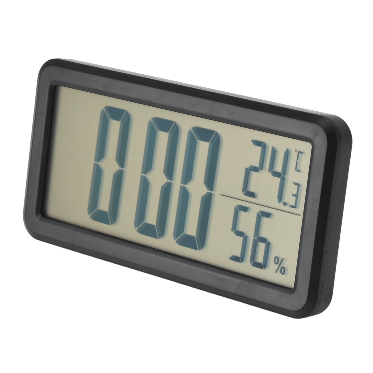 Digital Alarm Clock Portable Black Temperature Humidity Wall Mounted LCD Digital Electronic Clock for Dormitory Desktop