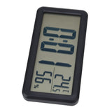 Digital Alarm Clock Portable Black Temperature Humidity Wall Mounted LCD Digital Electronic Clock for Dormitory Desktop
