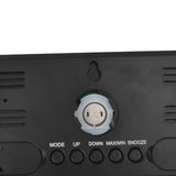 Digital Alarm Clock Portable Black Temperature Humidity Wall Mounted LCD Digital Electronic Clock for Dormitory Desktop - Extra Image