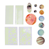 14pcs Glowing Planets Wall Stickers Glow in The Dark Star Solar System Decal for Children Bedroom Nursery Mini Solar System