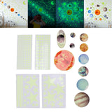 14pcs Glowing Planets Wall Stickers Glow in The Dark Star Solar System Decal for Children Bedroom Nursery Mini Solar System