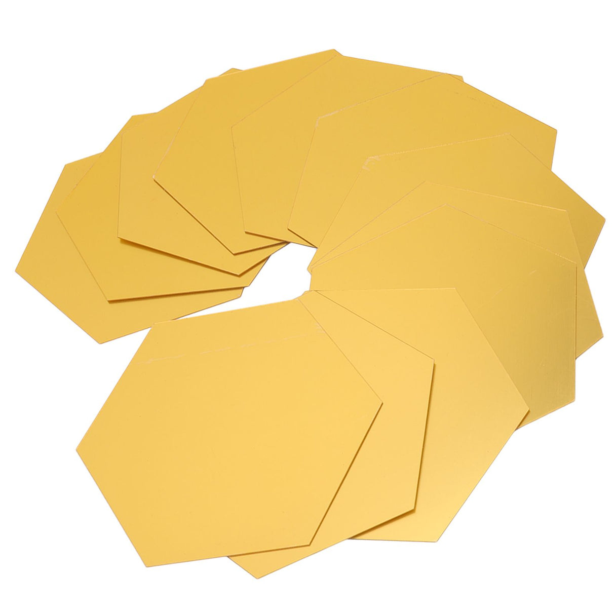 12Pcs Mirror Wall Sticker Gold Hex Shape Large Acrylic Mirror Wall Decal for Kitchen Bathroom Bedroom Living Room Gold XL：15cm