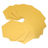 12Pcs Mirror Wall Sticker Gold Hex Shape Large Acrylic Mirror Wall Decal for Kitchen Bathroom Bedroom Living Room Gold XL：15cm