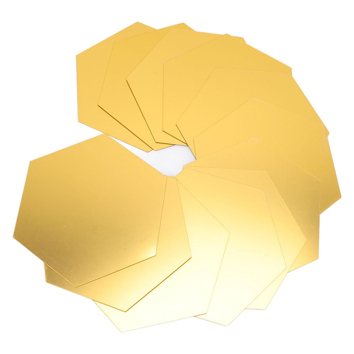 12Pcs Mirror Wall Sticker Gold Hex Shape Large Acrylic Mirror Wall Decal for Kitchen Bathroom Bedroom Living Room Gold XL：15cm