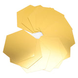 12Pcs Mirror Wall Sticker Gold Hex Shape Large Acrylic Mirror Wall Decal for Kitchen Bathroom Bedroom Living Room Gold XL：15cm