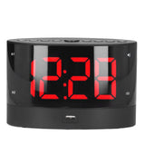 Digital Alarm Clock USB Charging Alarm Clock with 3 Vibration Modes and 2 Time Modes - Rear View