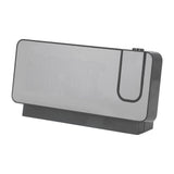 Digital Alarm Clock 180° Rotatable Projection 4 Level Brightness LED Mirror Display for Home Office Bedroom White Light - Front View