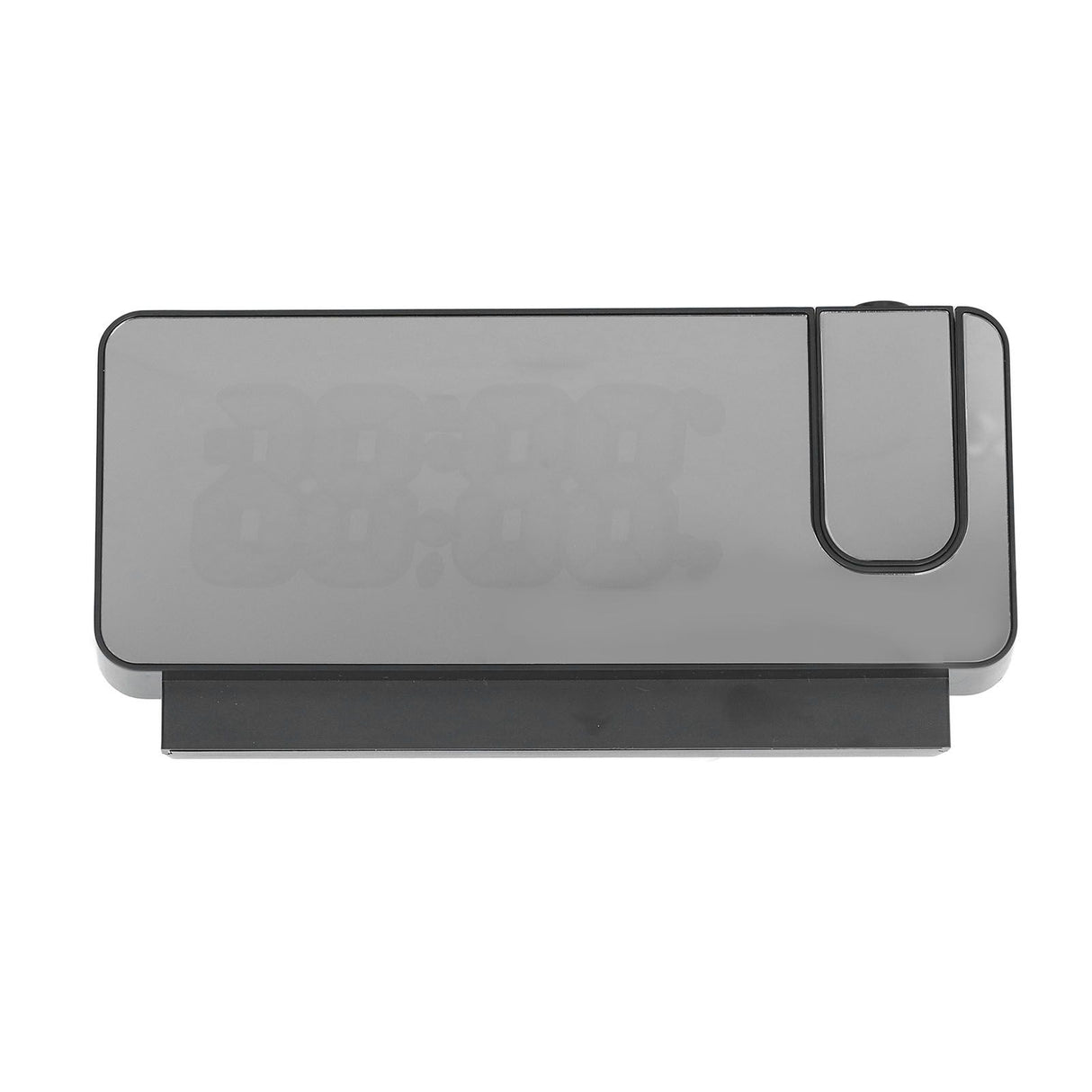 Digital Alarm Clock 180° Rotatable Projection 4 Level Brightness LED Mirror Display for Home Office Bedroom White Light