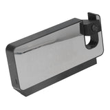 Digital Alarm Clock 180° Rotatable Projection 4 Level Brightness LED Mirror Display for Home Office Bedroom White Light